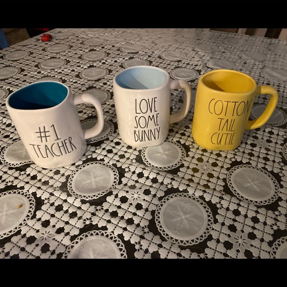 Assorted Eae Sun Mugs # One Teacher, Cotten Tail Cutie and Love Some Bunny. - Picture 2 of 4